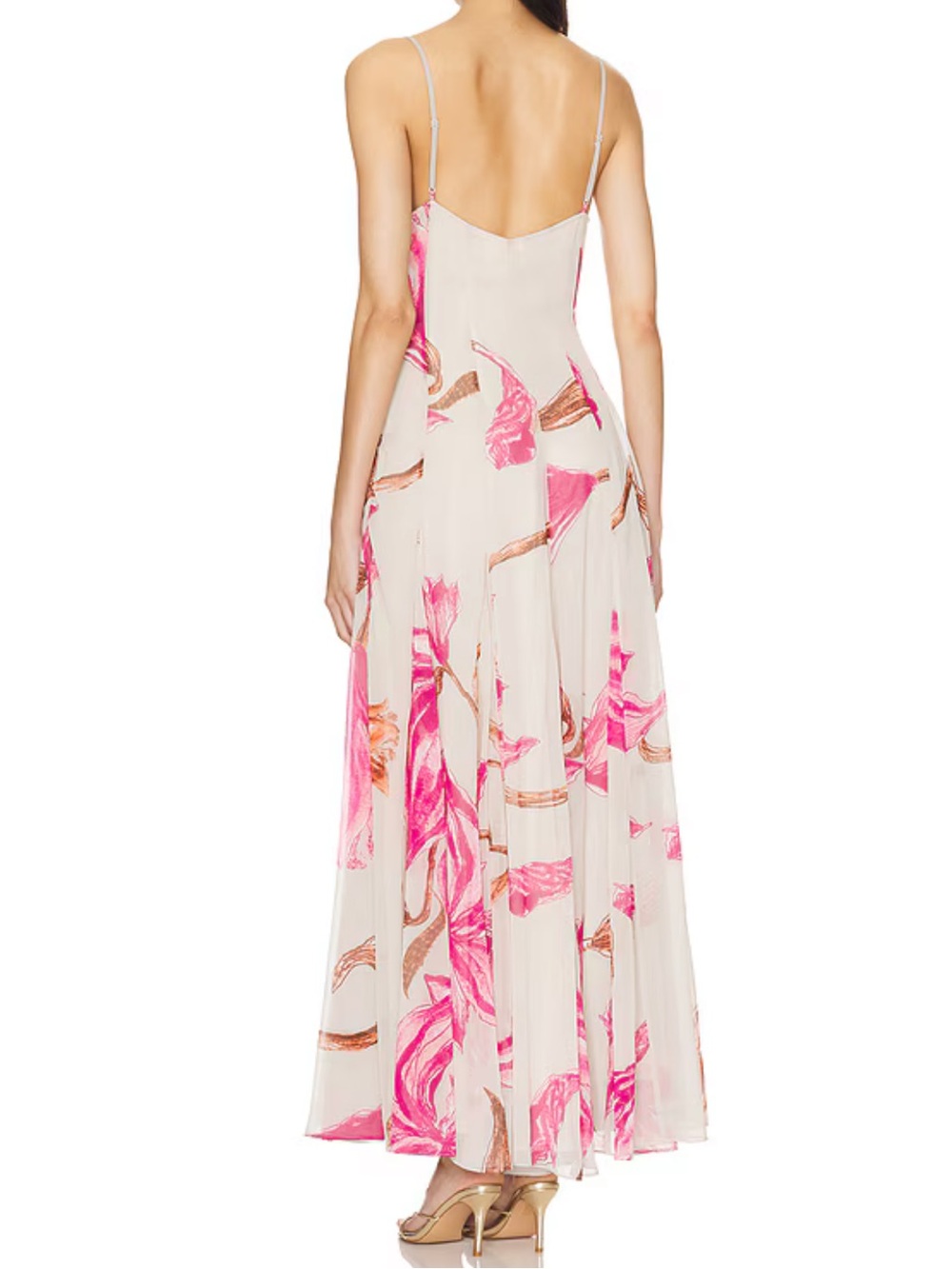 Rococo Sand White Pink Maxi Dress NEW - Picture 2 of 13